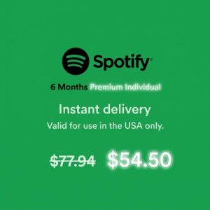 US Spotify Gift Card 6-months subscription